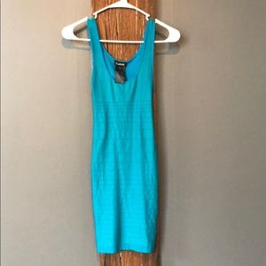 Blue Bebe dress with back cut out